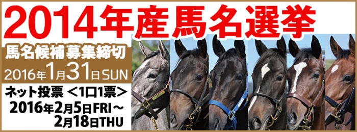 広尾サラブレッド倶楽部２０１４年産馬名選挙