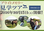 １０月１５日（土）ブライトメモリー、ディグアップセンス、ディメンシオン牧場見学ツアー＆関西募集馬検討会・馬券大会