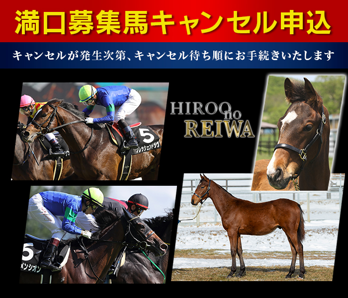 満口募集馬キャンセル申込