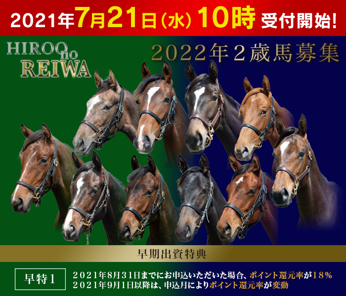 2022年２歳馬募集『Hiroo no REIWA』のご案内